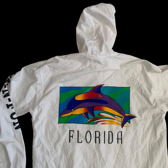 Cottonseed Men's Size S Florida Full Zip Dolphin VTG Windbreaker Jacket New - Picture 9 of 16